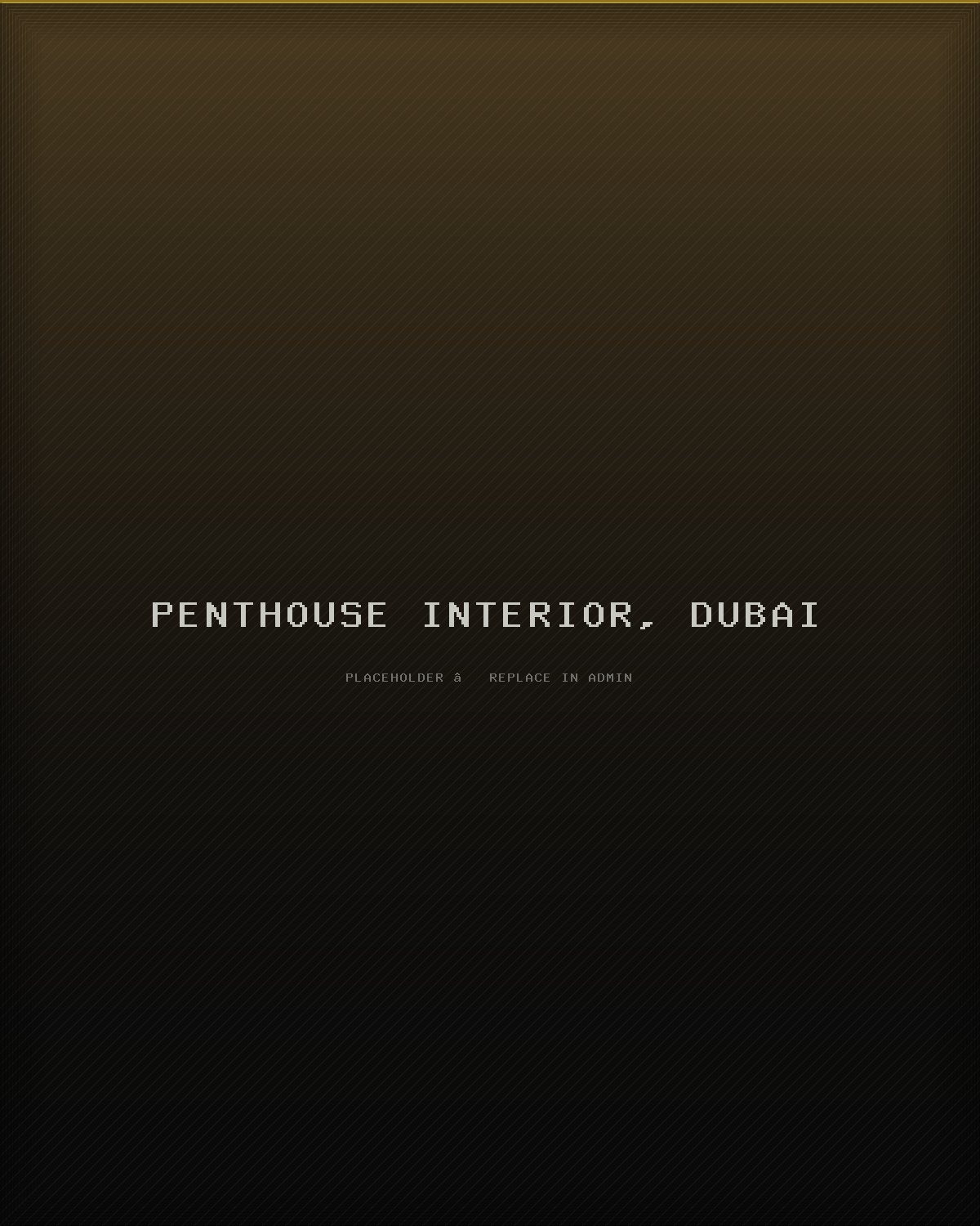 Penthouse interior, Dubai